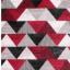 Spirit Triangle Geometric Modern Rug in Grey, Black, Red and Ochre Teal Swatch