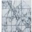 Naxos Squared Marble Like Design Gold and Silver Rug in White Colour Swatch