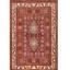 Orient 2520 Traditional Floral Bordered Rug Runner in Terracotta, Red, Navy and Cream Swatch