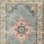 Colt Medallion Traditional Bordered Rugs in Grey and Fuchsia Swatch