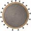 Lunara Jute Circle Istanbul Outdoor Indoor Tasseled Circle Rug in Natural Ochre, Grey and Orange 150 x 150 cm Swatch