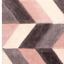 Blazon Modern 3D Hand Carved Geometric Shaggy Super Soft Rug in Blush Pink, Grey, Natural, Ochre and Navy Blue Swatch