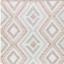 Carlton Hand Woven Geometric Indoor Outdoor Rugs with Tassels in Pink, Mustard and Grey Swatch