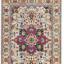 Nova Persian Traditional Bordered Medallion Rug in Blue and White Multi Swatch