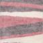 Boston Lightning Stripe Soft Silky Shaggy Rug in Grey Blush Pink, Red, Ochre Swatch