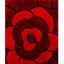 Modern 3D Carved Rose Soft Silky Shaggy Rug in Red, Natural, Charcoal and Chocolate Swatch