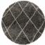 Modern Alvor Geometric Soft Plush Shaggy Circle Round Rug in Beige, Cream, Grey, Taupe Swatch