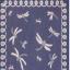 Terrace Dragonfly Outdoor Bordered Rug in Terracotta, Blue, Gold, Teal and Natural Swatch