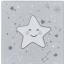 Play Game Kids Twinkle Little Star Nursery Non-Slip Mat Rug in Blue, Pink and Grey Swatch