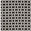 Arlo Buckle AR03 Geometric Rug in Black and Ivory Swatch