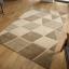 Modern Visiona Trivex Geometric Design Natural & Grey Hand Tufted Rugs Swatch