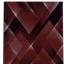 Costa Modern Graphic Design Rug in Black, Red, Brown and Pink Swatch