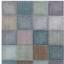 Ottowa Abstract Squared Blocks Design Rug in Blue, Green, Grey Multi Colours Swatch