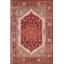 Orient 2529 Traditional Medallion Floral Bordered Rug Hallway in Terracotta, Red, Navy and Cream Swatch