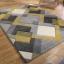 Modern Hand Carved Nimbus Rugs in Ochre , Mint and Grey Swatch