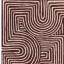Reef Curve Modern Abstract Wool Rug in Plum Purple, Ochre and Forest Green Swatch