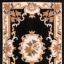 Traditional Poly Sandringham Aubusson Floral Pattern Rug Hallway Round in Red, Beige, Black, Green, Grey, and Taupe Swatch