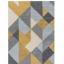 Zest Icon Geometric Rug in Blue, Mauve, Ochre and Terracotta Swatch