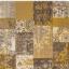 Revive Traditional Patchwork Rug in Ochre Yellow and Blue Swatch