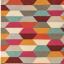 Funk Hand Tufted Wool Honeycomb Bright Multi Coloured Pastel Rug Hall Runner Swatch