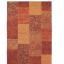 Manhattan Patchwork Chenille Flat Weave Rugs in Terracotta Black Grey and Duck Egg Swatch