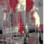 Modern Spirit Artiste Pictorial Abstract Rug Runner in Grey Black, Navy, Ochre, Red ,Pink, Teal and Orange Swatch