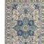 Nova Persian Traditional Bordered Medallion Rug in Blue and White Multi Swatch