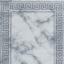 Naxos 3818 Bordered Marble Like Design Gold Silver Rug in White Colour Swatch