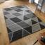 Modern Visiona Trivex Geometric Design Natural & Grey Hand Tufted Rugs Swatch