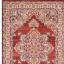 Orient 8917 Rug Traditional Bordered Red, Terracotta, Navy Green Rug Swatch