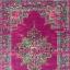 Colt Medallion Traditional Bordered Rugs in Grey and Fuchsia Swatch