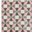 Colt Fan Geometric Rug in Pink, Rust Orange and Mustard Yellow Swatch