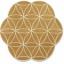 Bloom Handmade Geometric Abstract 100% Pure Wool Hand Tufted Circle Rug in Blush Pink, Green, Grey and Ochre Swatch